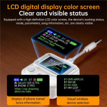 6.0 Audio Receiver Transmitter Color LCD Display 3.5mm AUX HIFI Music Airplane Wireless Transceiver with Mic