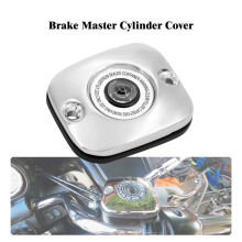 Motorcycle Chrome Front Brake Master Cylinder Cover for 06-17 Dyna, 06-14 Softail and 05-07 Touring Models