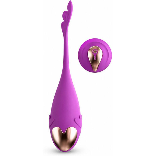 Rechargeable G-Spot Vibrating Egg Bluetooth Control USB Waterproof Body-Safe Silicone Purple