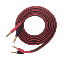 Cabo de Áudio com Plugue Banana Duplo / Cabo de Alto-Falante Hi-Fi para Sistemas de Áudio de Home Theater Cabo AMP Soundbox 2M