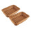 2 Pcs Rectangular Basket for Table or Counter Display for Bread,Fruits and Vegetables Wicker Baskets for Markets,Bakery 1