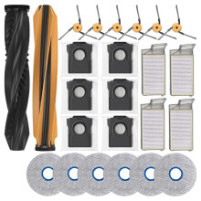 Für  X60 Max Ultra Ersatzteile Haupt-Seitenbürste HEPA-Filter Wischmopp Staubbeutel Roboterstaubsauger Zubehör (24 Stück)