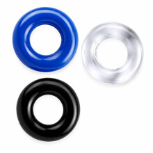 Premium Silicone Performance Ring Triple Pack Body-Safe Waterproof Flexible Fit