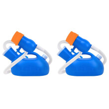 2X Portable Urinals for Men, Urinal Bottle Spill Proof with Soft Funnel & Long Hose, for Seniors Wheelchair Car