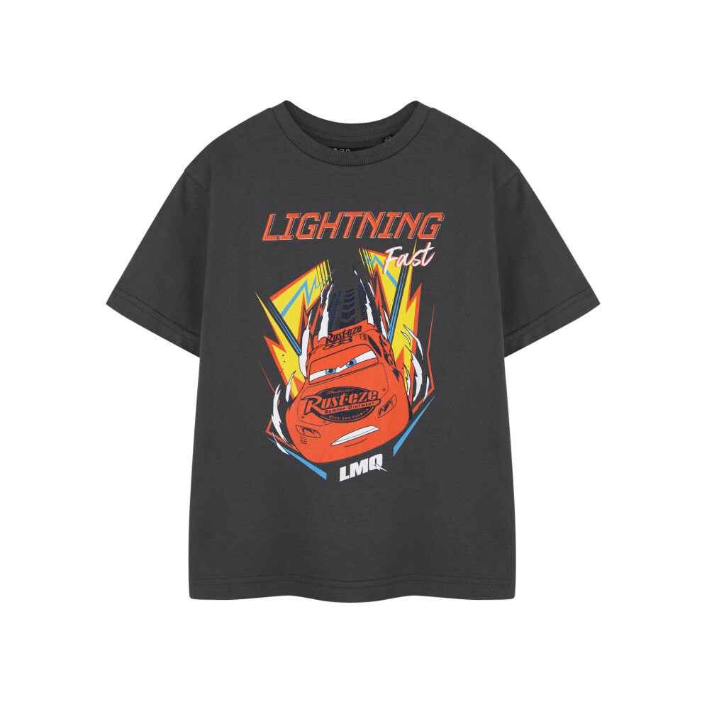Disney (9-10 Years) Cars Short Sleeved T-Shirt (Boys Grey)