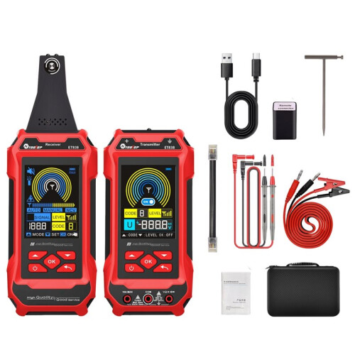 TOOLTOP ET838 Cable Locator Underground Cable Wall Wiring Locator Network Cable Tester AC  Voltage Multimeter