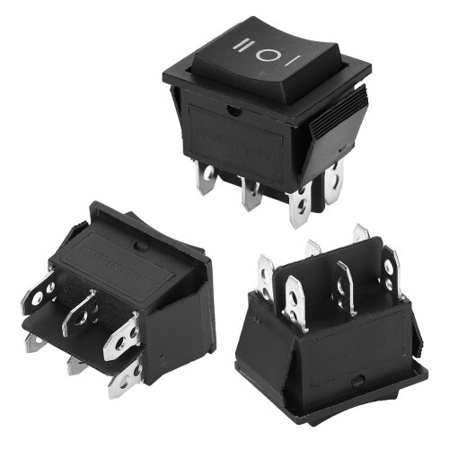 10er Set Wippschalter 6 Pin Kunststoff