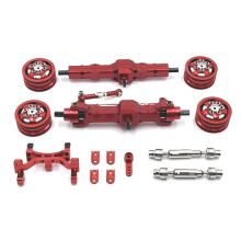 For WPL C74 1/10 RC Car Spare Parts Metal Upgrade Axle Servo  Wheel Hub Drive Shaft Red