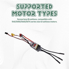 75A Brushless RC ESC Electronic Speed Controller for 540/3650/3670 Brushless Motor Model Car with T Power Plug