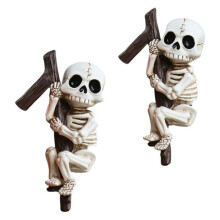 2pcs Halloween Skeleton Garden Decor - for Porch, Lawn, Home Office - Unique Halloween Gift & Year-Round Decoration
