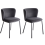 Beliani Set of 2 Dining Chairs MINA Fabric Black 1