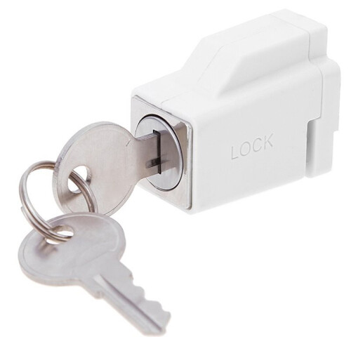 Alloy Window Locks with 2 Keys for Enhanced Security in Hospitals White