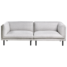Sofa 3 Seater VORGOD Fabric Light Grey