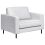 Beliani Armchair SAVALEN Fabric Light Grey 1