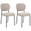 Beliani Set of 2 Dining Chairs LOLETA Fabric Light Brown 1