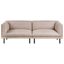 Sofa 3 Seater VORGOD Fabric Light Brown