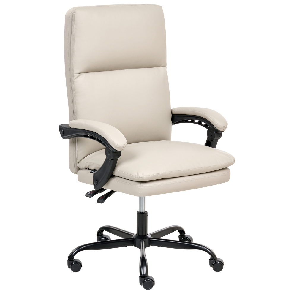 Beliani Executive Chair Serene Faux Leather Light Beige