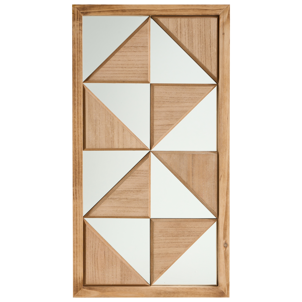 Beliani Wall Decor Hiesville Fir Wood 75 Cm Light Brown