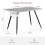 (White) 1.2M Wooden Dining Table 4 People Kitchen Tables 2