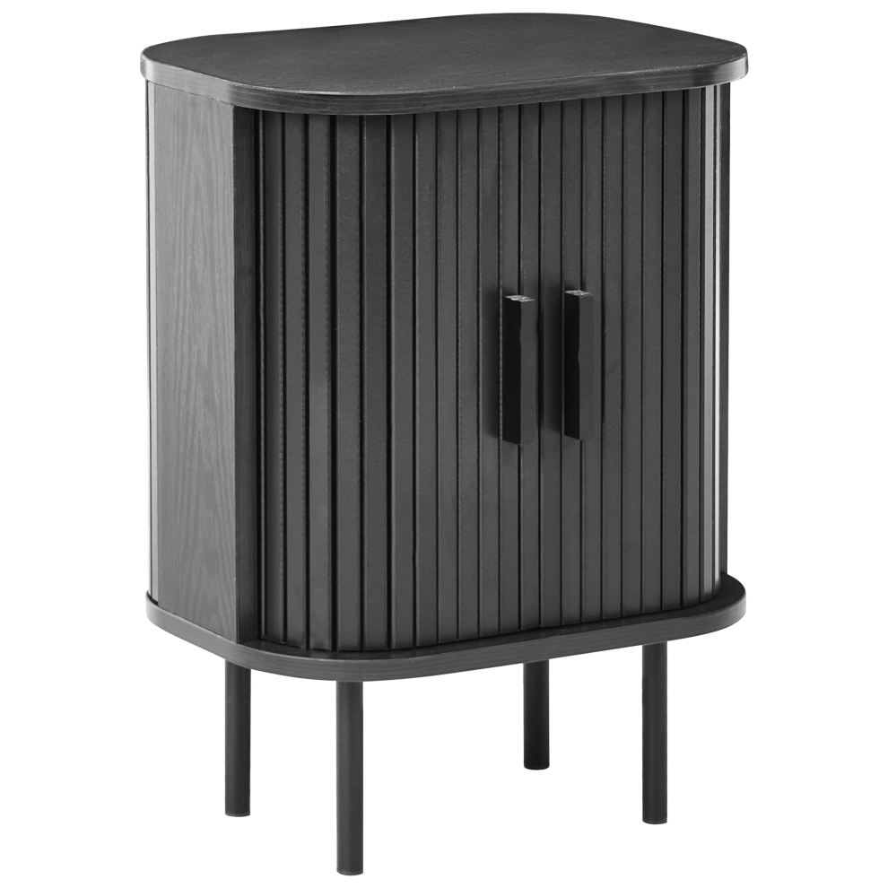 Beliani Bedside Table Bradley Black