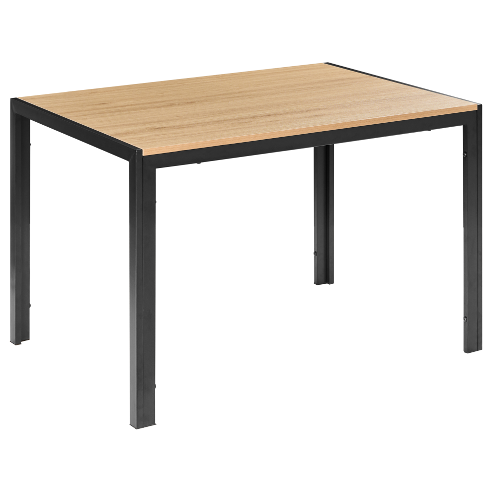 Beliani Dining Table Mann Brown/ Black 120 Cm 80 Cm
