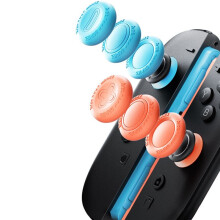 6Pcs Silicone Thumb Stick Grips Caps for 2 Joy Con, Button Cover for 2 Pro Controller Protection Accessory