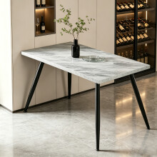 (White) 1.2M Wooden Dining Table 4 People Kitchen Tables