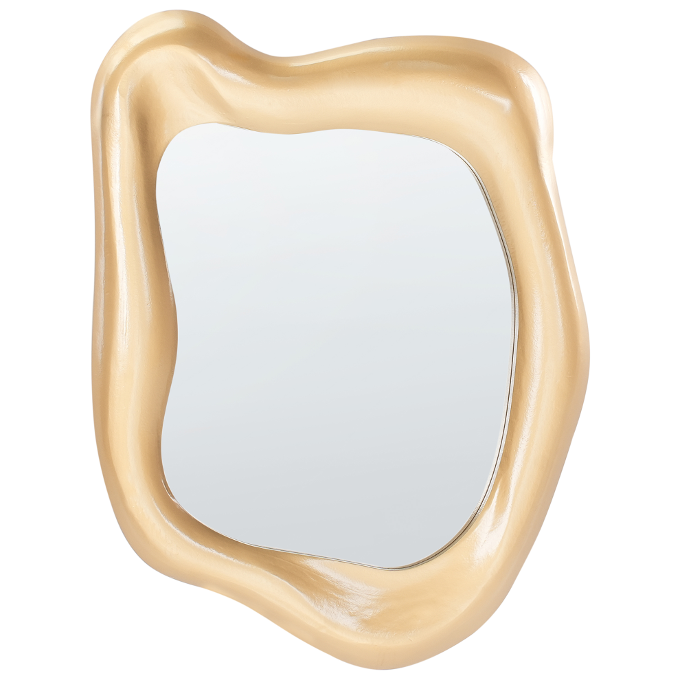 Beliani Wall Mirror Santec 59 Cm 77 Cm Gold