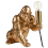 Beliani Table Lamp Gorilla HARAMBE Gold 1