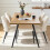 (Oak) 1.5M Wooden Dining Table 4-6 People Kitchen Tables 8