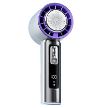 Semiconductor Refrigeration High-Speed Handheld Electric Fan 4000mAh USB Rechargeable Outdoor Small Fan Dark Grey