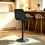 AINPECCA (Black) 1PCS Swivel Bar Stools Velvet Breakfast 1