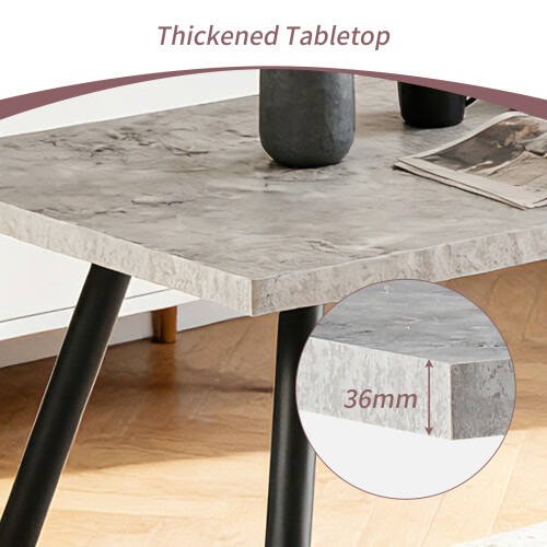 (Grey) 1.5M Wooden Dining Table 4-6 People Kitchen Tables 2