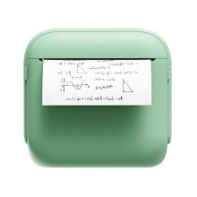 Pocket Thermal Label Printer 203dpi Wireless Sticker Photo Printer Sticker Maker Machine with 1 Rolls Paper Green