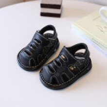(Black,18)Chaussures de marche unisexe bébé avec cuir synthétique respirant pour le développement du tout-petit
