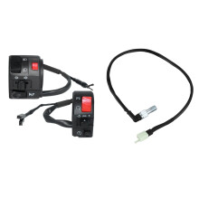 Motorcycle Bike Hydraulic Banjo Brake Pressure Light & 22mm ATV Motorcycle Handlebar Control Switches Left Righ