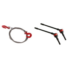 Tow Rope and Hooks for SCX10 Wraith Axial D90 with 1Pair Cvd Drive Shaft Front Axle for Axial Scx10 Crawler Rc Car