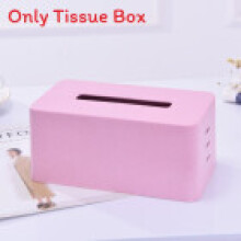 (Pink)Modern Simple Step Tissue Dispenser With Macaron Colors For Car And Bathroom Use