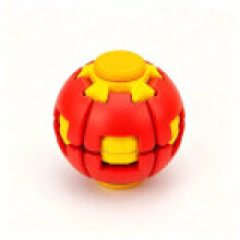 (Red)Stress Management Toy With Rotating Pressing Actions For Work And Study Travel