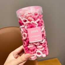 (Pink)Kids Hair Ties Pack With Soft Elastic Rubber Bands For Girls Hair Comfort Styling