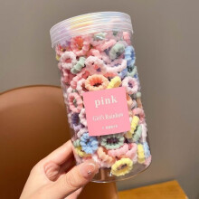 (Ice Cream Color)Kids Hair Ties Pack With Soft Elastic Rubber Bands For Girls Hair Comfort Styling