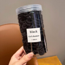 (Black)Kids Hair Ties Pack With Soft Elastic Rubber Bands For Girls Hair Comfort Styling