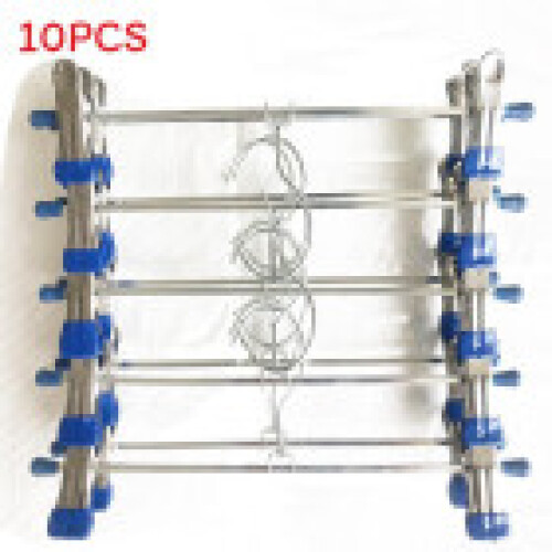 (Blue)Waterproof Plastic Pants Hanger Insert With Nonslip Grip For Storage Closet
