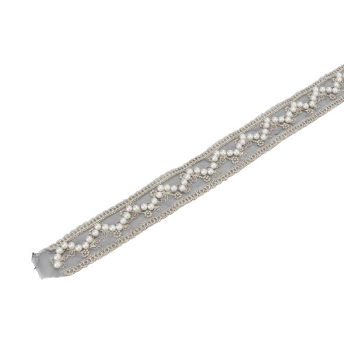 Zuschneidbares Perlenband, 2 Yards, schwarz 2