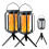2PCS Solar Flameless Lantern Light with Base 4 Modes Adjustment Flickering Auto /Off USB-C Solar Charging 2