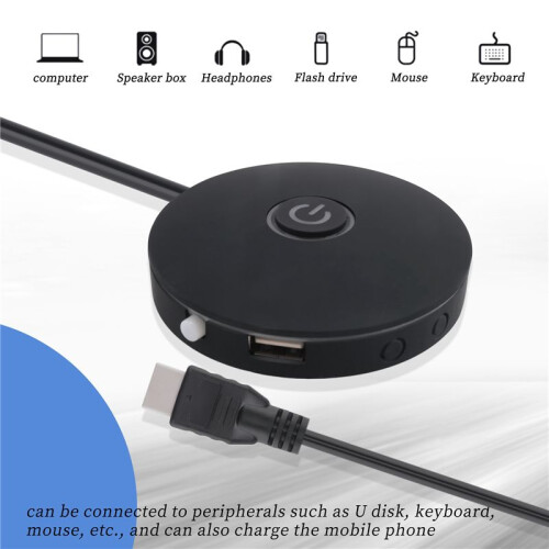 Computer  RGB Lighting Effect External Host Power  Button,Suitable for Internet Cafes,Homes,Offices (Black) 2