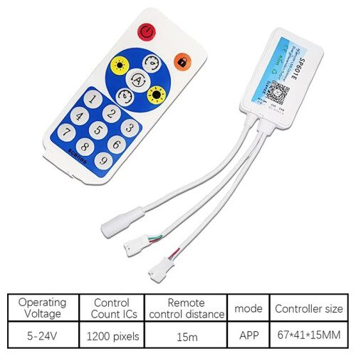 New SP601E  Music Magic Light with LED Intelligent Controller Dual Output Mobile Phone APP Controller 1