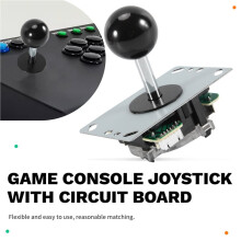 Controlador de Palanca de Mando Arcade Palanca de Mando Palanca de Mando con Placa de Circuito 5P Pin Sin Luz Manejar de Consola de Juegos Palanca de