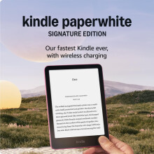Kindle Paperwhite Signature Edition (newest gen) - Our fastest Kindle with an auto-adjusting front light, wireless charging and weeks of battery life