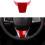 Car Steering Wheel Cover Interior Trim Panel for 10Th Gen   2020 2019 2018 2017 2016 - Red 2